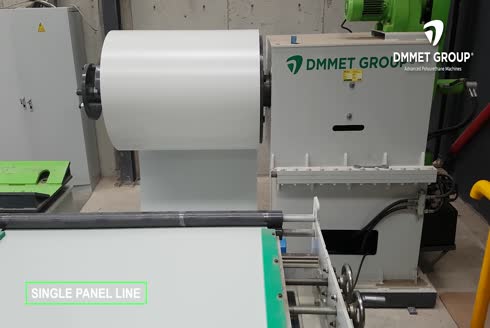 Ekonomik Single Poliüretan İzolasyonlu 1 Cm (10Mm) Panel Üretim Hattı Makinesi 