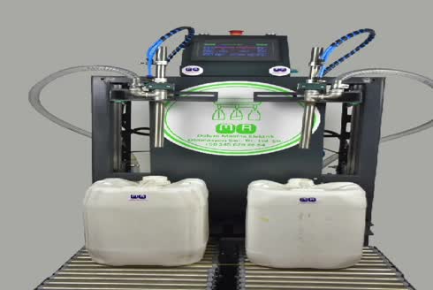 1-50 Litre Çift Nozullu Otomatik Sıvı Dolum Makinası