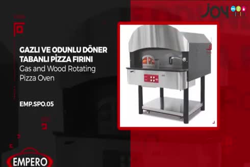  Gazlı ve Odunlu Döner Tabanlı Pizza Fırını