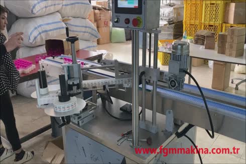 10-160 mm Ürüne Özel Etiket Yapıştırma Makinası